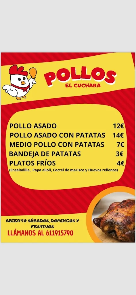 Menu_Pollería-Churrería `El Cuchara´_Algaba La_immagine_2