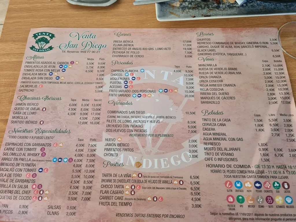 Menu_Cafetería Restaurante San Diego_Almensilla_immagine_1