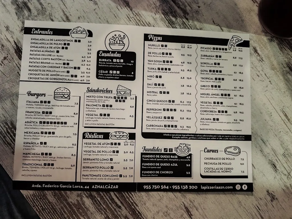 Menu_La Pizzeria de Aznalcázar_Aznalcázar_image_1