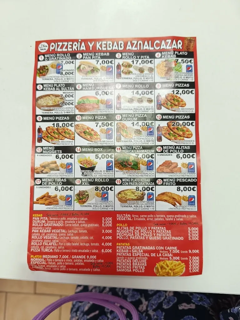 Menu_Pizzeria kebab aznalcazar_Aznalcázar_image_3