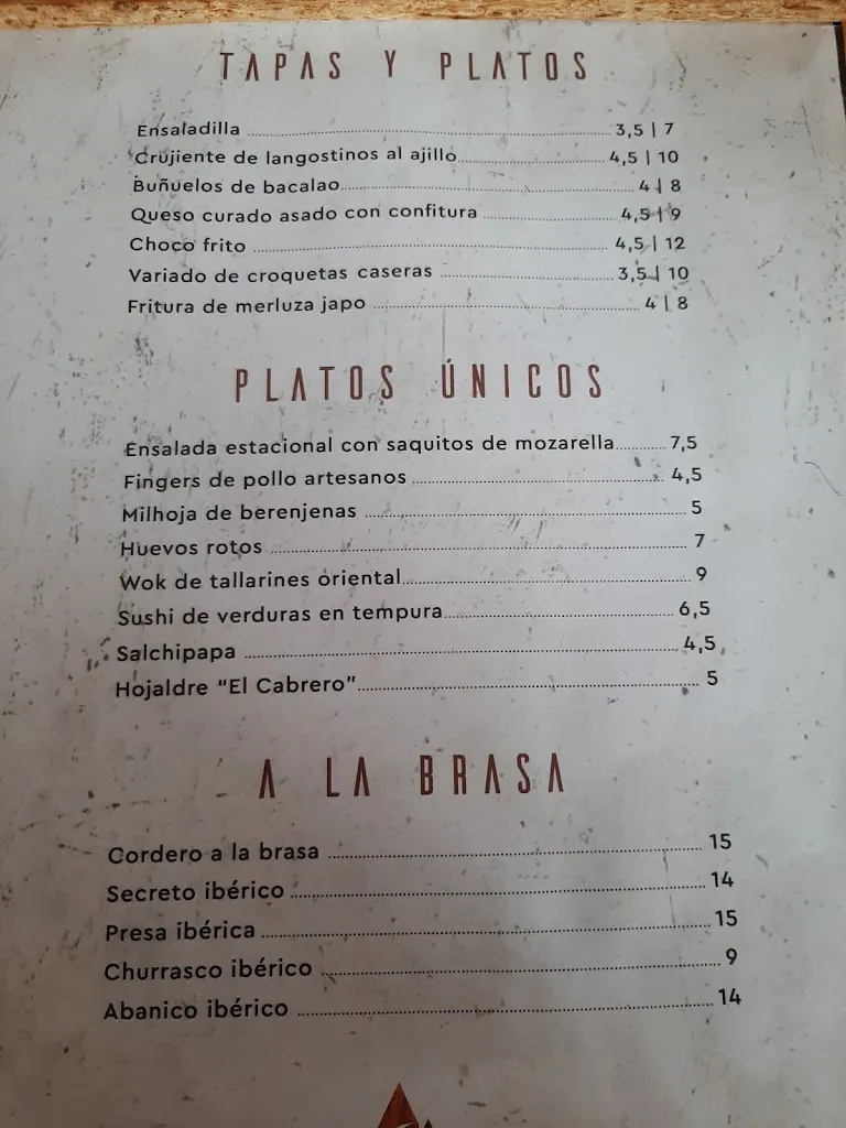 Menu_Bar - Asador El Rincón nº 7_Aznalcóllar_image_2
