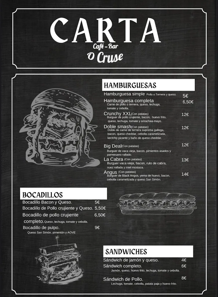 Menu_Café-Bar O Cruse_Carnota_image_1