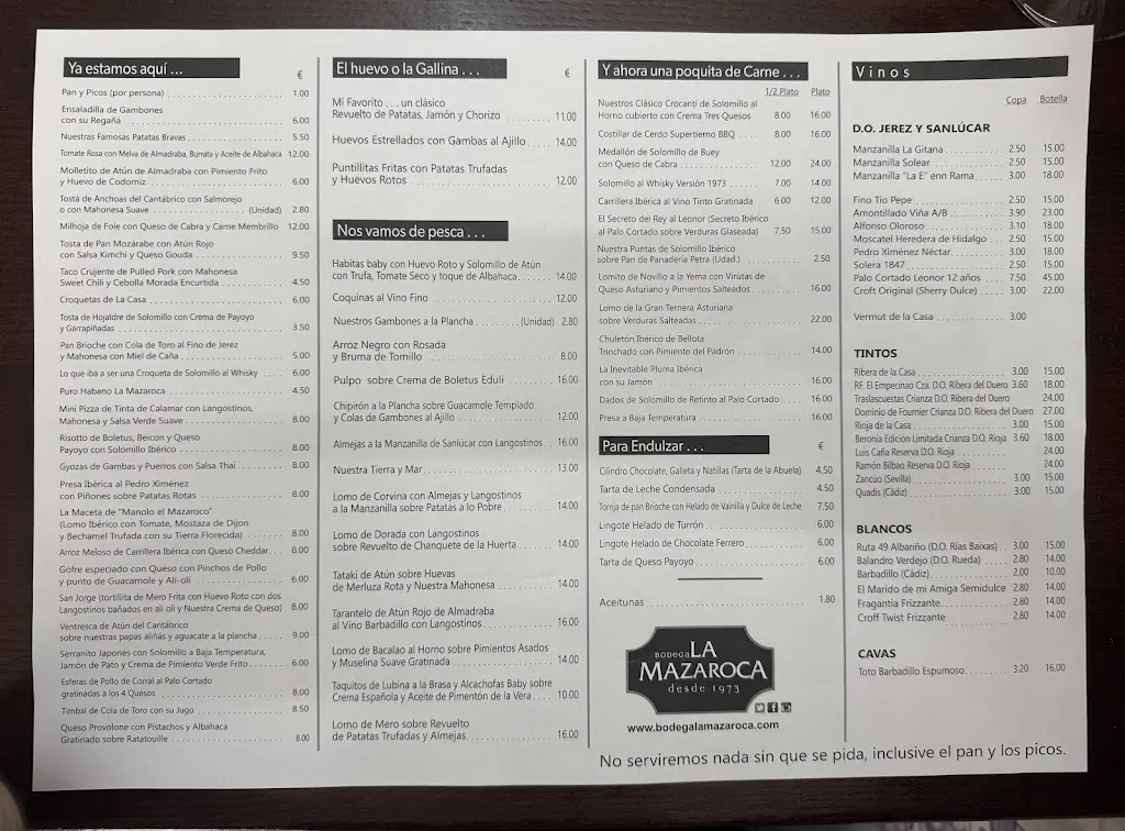 Menu_Bodega La Mazaroca_Arahal_image_2