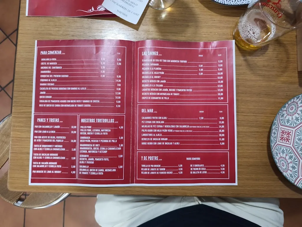 Menu_Bar la Tórtola_Arahal_image_1