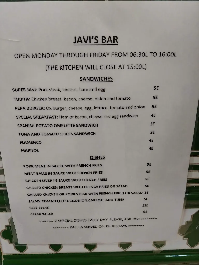 Menu_Javi’s Bar_Arahal_image_2