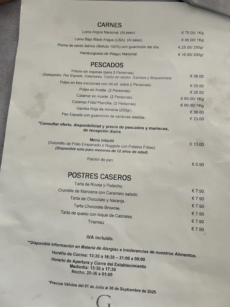 Menu_Restaurante Goleta Cabo de Gata. FRENTE AL MAR_Almería_image_1