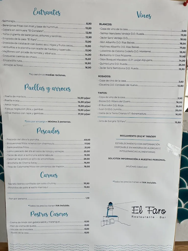 Menu_El Faro_Almería_image_1