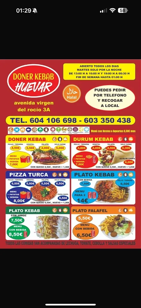 Menu_Mirza doner kebab_Benacazón_image_2