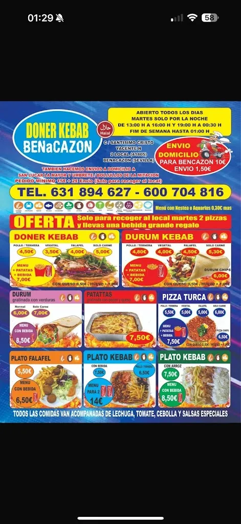 Menu_Mirza doner kebab_Benacazón_image_3