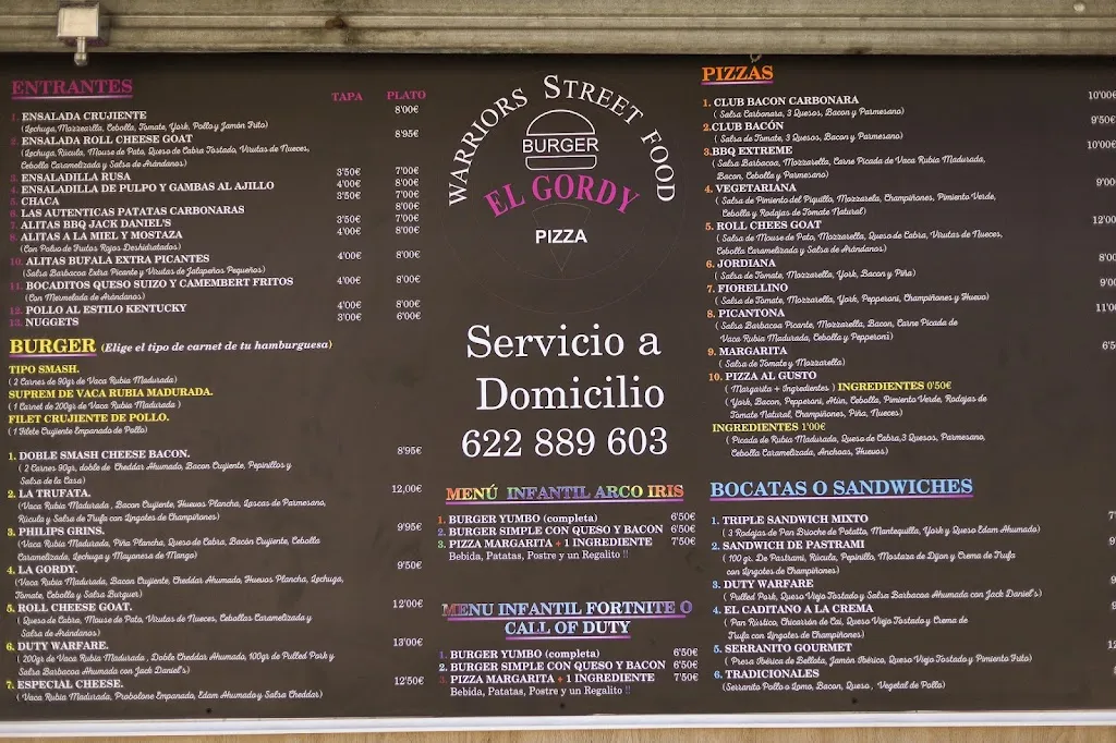 Menu_El Gordy Street Food_Brenes_immagine_1