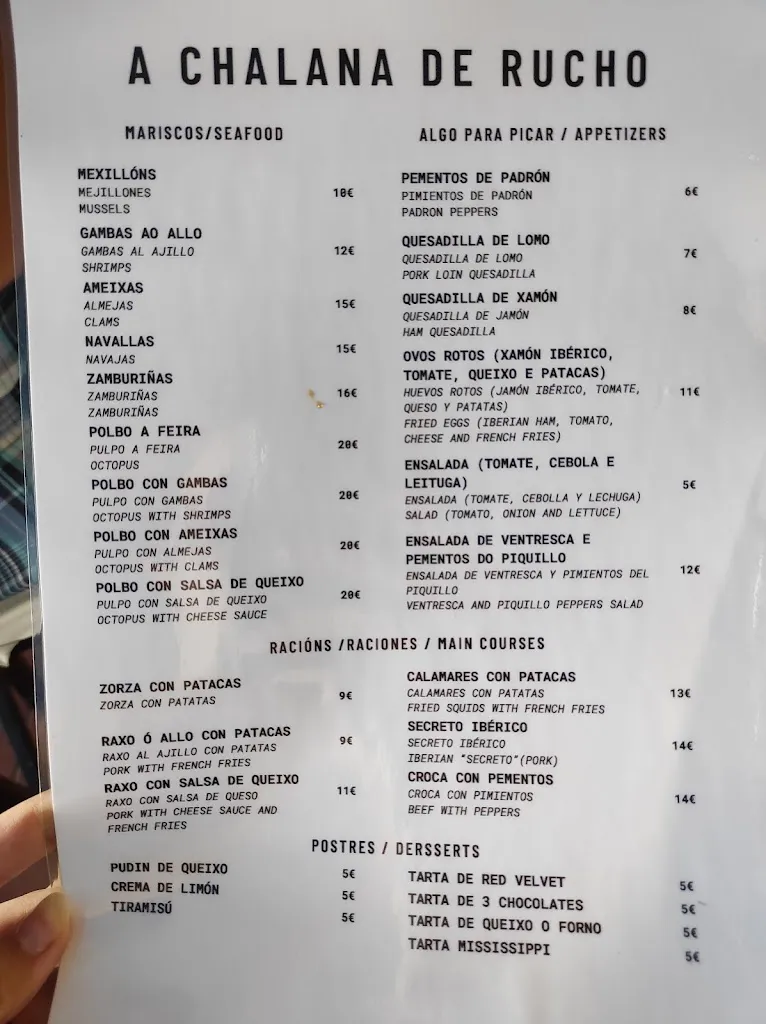 Menu_A Chalana de Rucho_Carnota_immagine_2