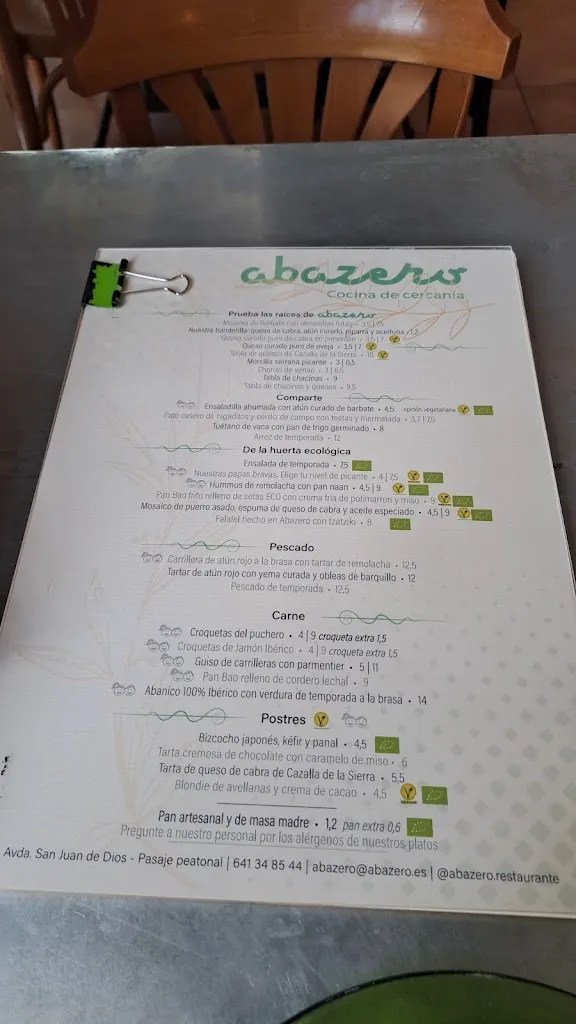 Menu_Abazero Restaurante Andaluz_Bormujos_image_1