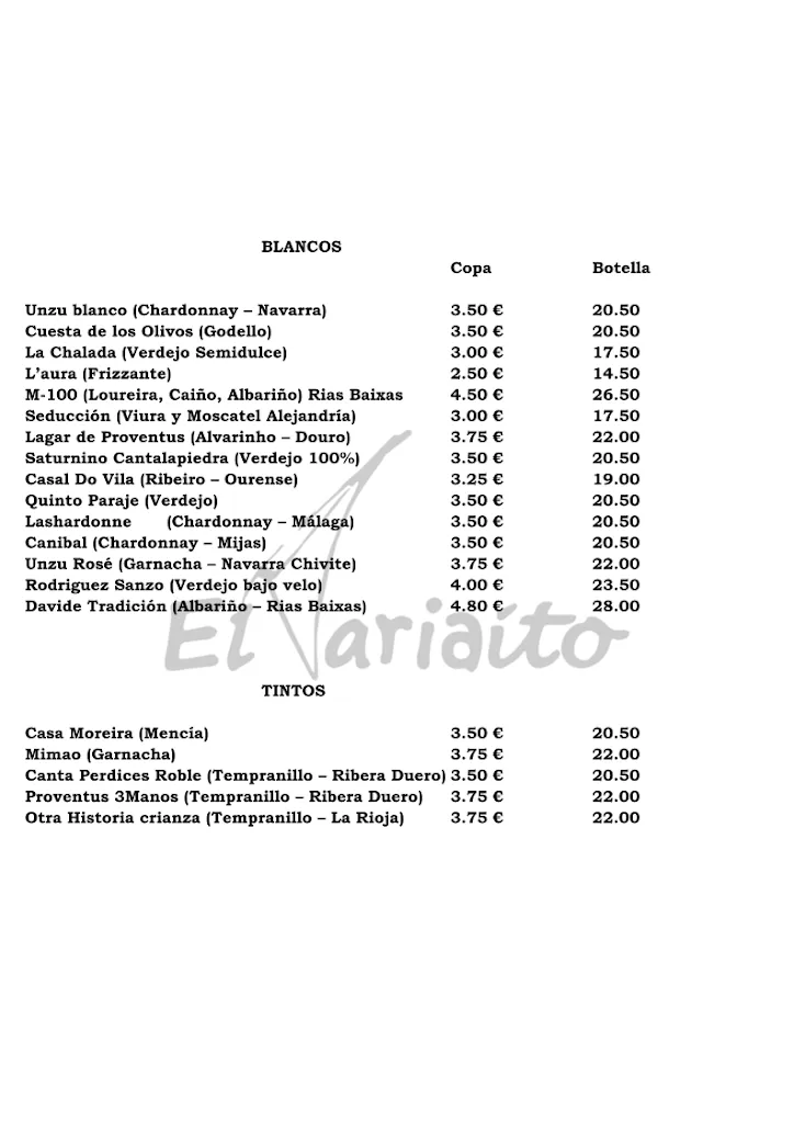 Menu_El Variaito | Freiduría | Marisquería| Cervecería | Bormujos_Bormujos_image_2