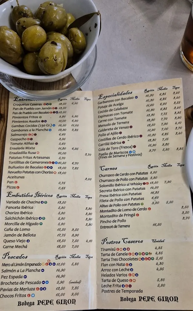 Menu_Bodega Pepe Girón_Bormujos_immagine_1