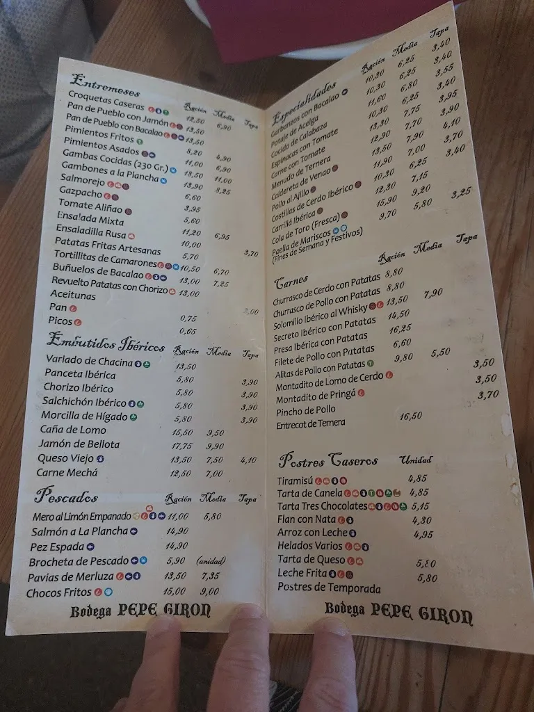 Menu_Bodega Pepe Girón_Bormujos_immagine_2