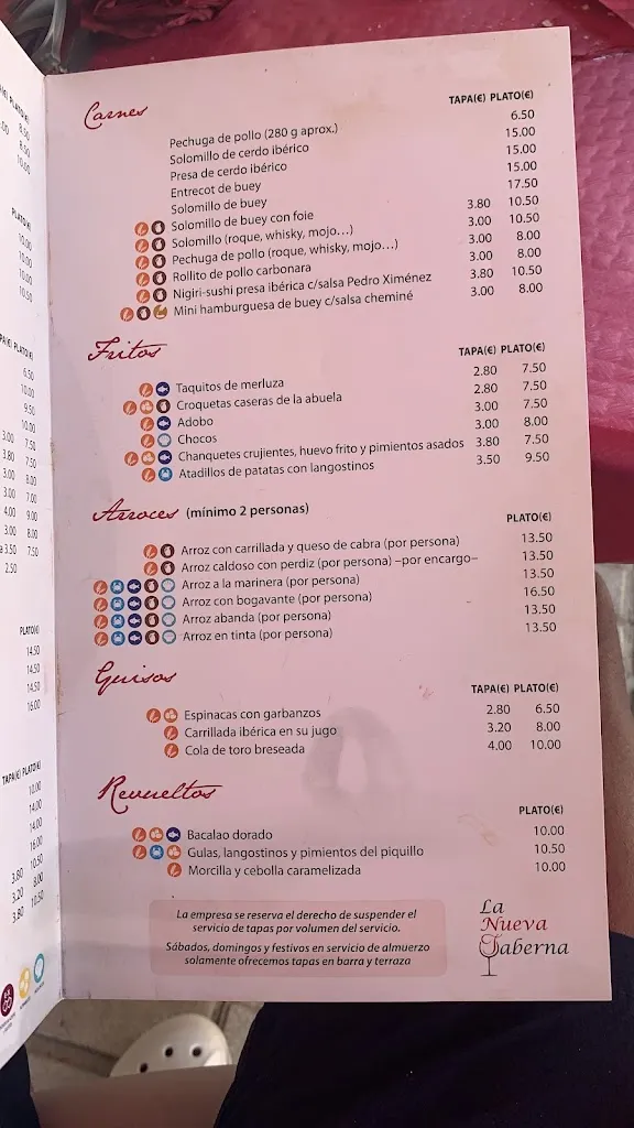 Menü_New Taberna_Bormujos_Bild_2