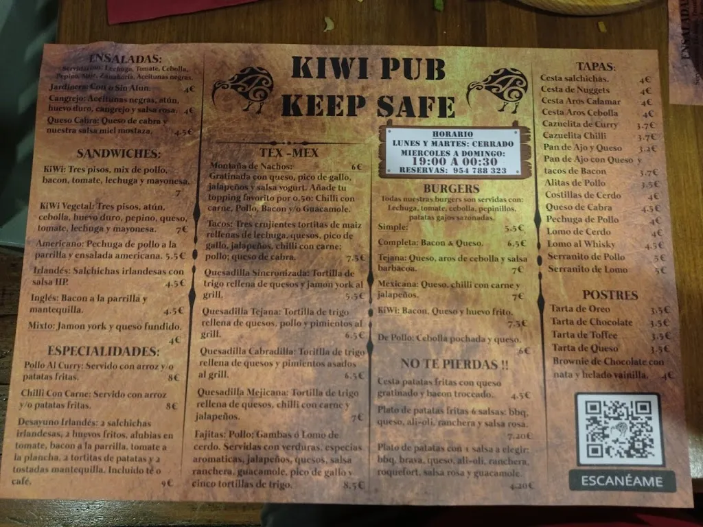 Menu_Restaurante The Old Kiwi_Bormujos_image_2