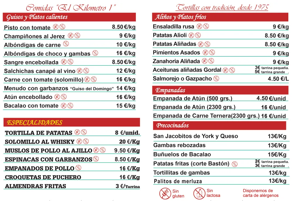 Menu_Comidas Kilometro 1_Bormujos_image_1