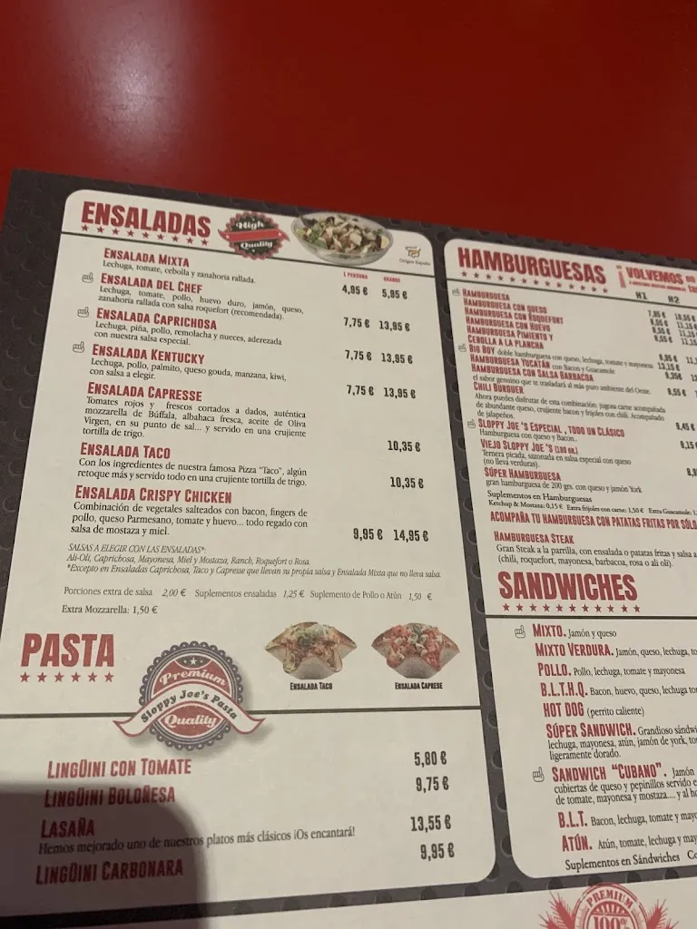 Menu_Sloppy Joe's_Bormujos_image_1