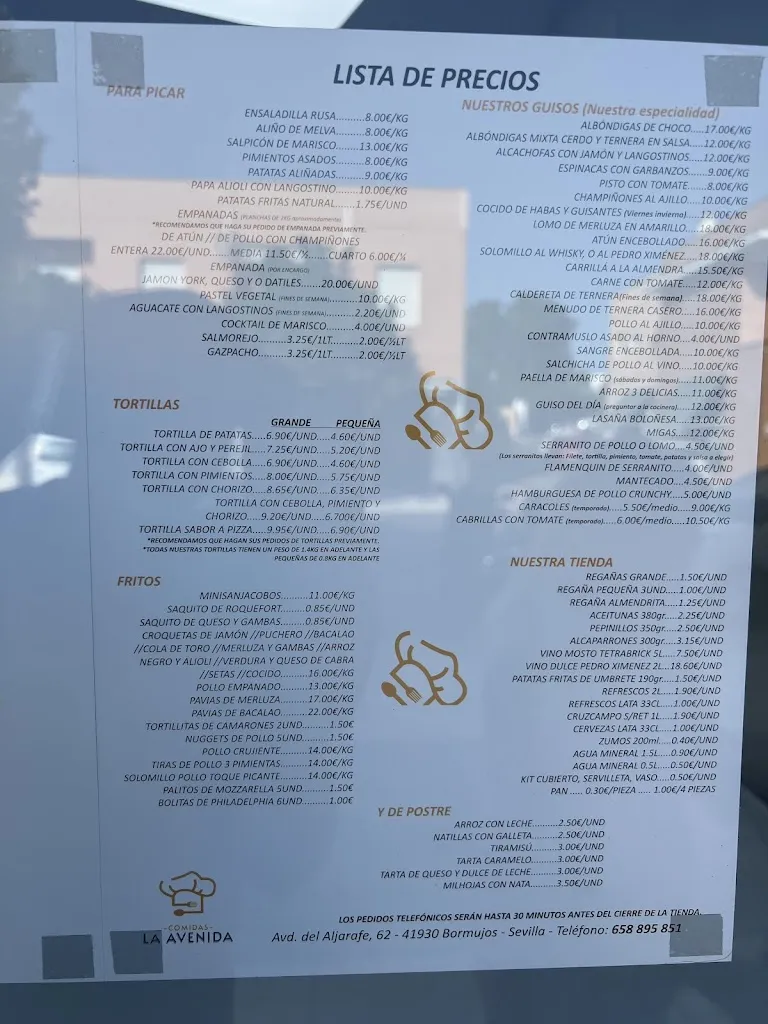 Menu_Comidas la Avenida, S.C._Bormujos_image_2