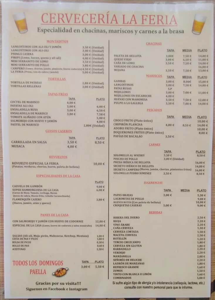 Menu_Cervecería La Feria_Bormujos_image_1