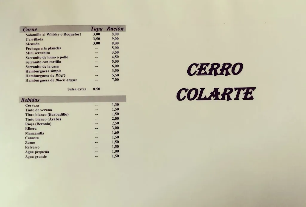 Menu_Café Bar Cerro Colarte_Bormujos_image_2