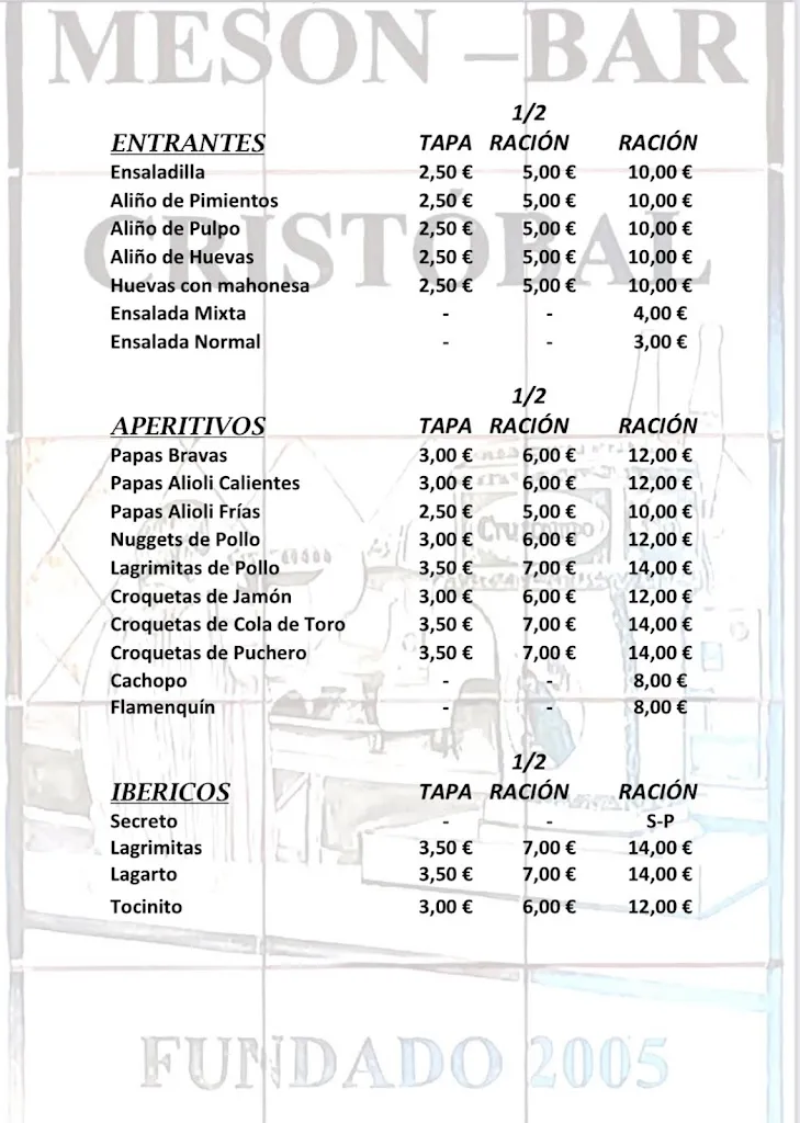 Menu_Bar-Restaurante Casa Cristóbal_Burguillos_image_1