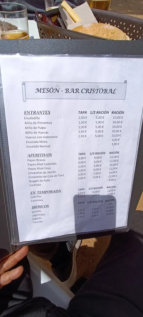 Menu_Bar-Restaurante Casa Cristóbal_Burguillos_image_4