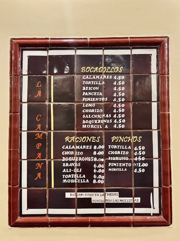 Menu_Bar La Campana_Campana La_image_4