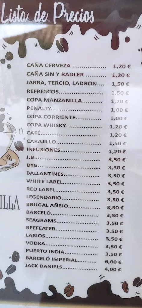 Menu_Bar Cascarilla_Cañada Rosal_image_1