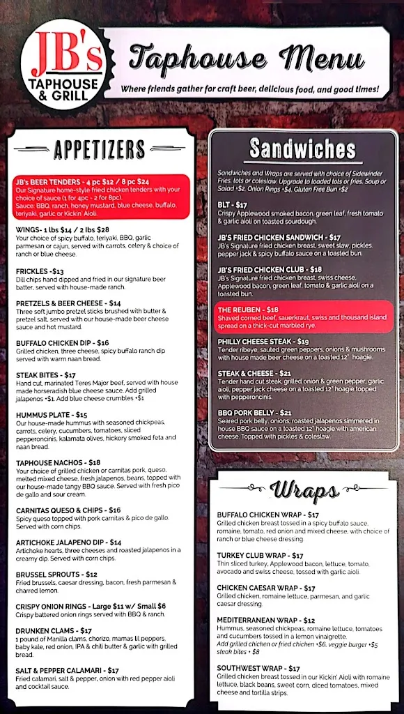 Menu_JB's Taphouse & Grill_Camas_image_2