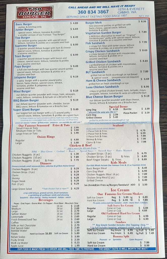 Menu_Top Burger Drive In_Camas_image_1