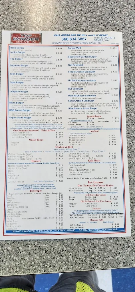 Menu_Top Burger Drive In_Camas_image_4