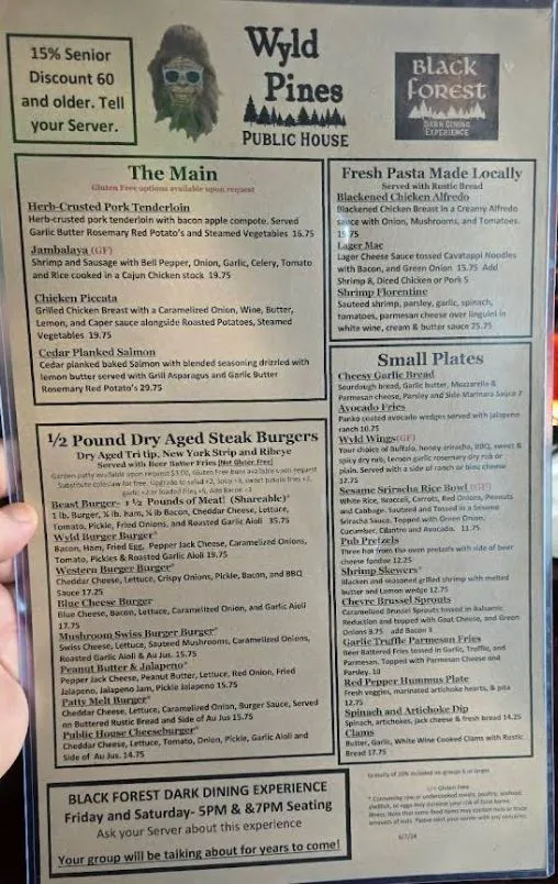 Menu_Wyld Pines Bar & Restaurant_Camas_image_1