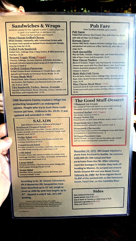 Menu_Wyld Pines Bar & Restaurant_Camas_image_3