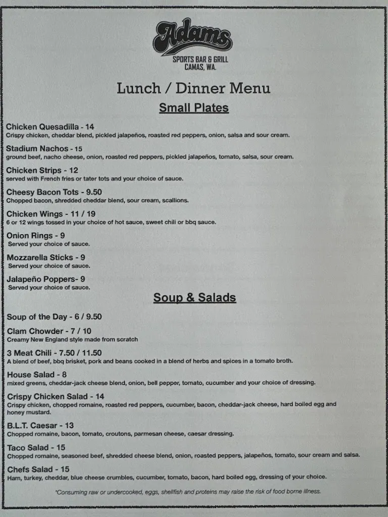 Menu_Adams Street Bar & Grill_Camas_image_1