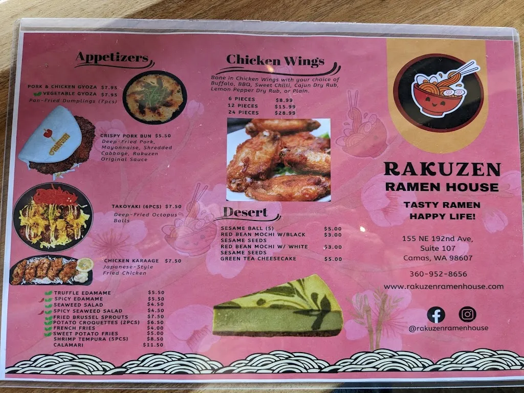 Menu_Rakuzen Ramen House_Camas_image_3