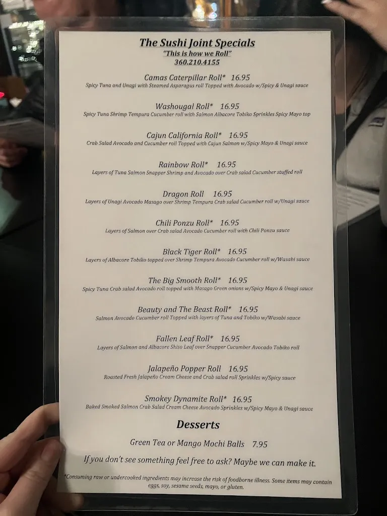 Menu_The Sushi Joint_Camas_image_2