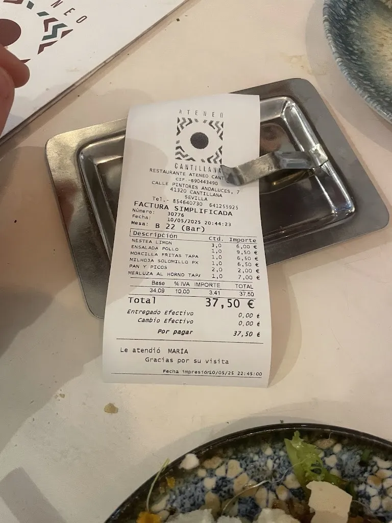 FranciscoJosé DelvalleViera_Restaurante Ateneo_Cantillana_review