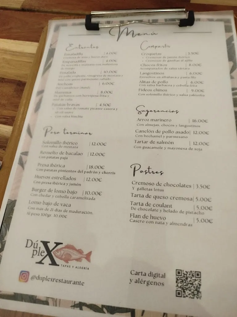 Menu_Restaurante Dúplex_Cantillana_image_1