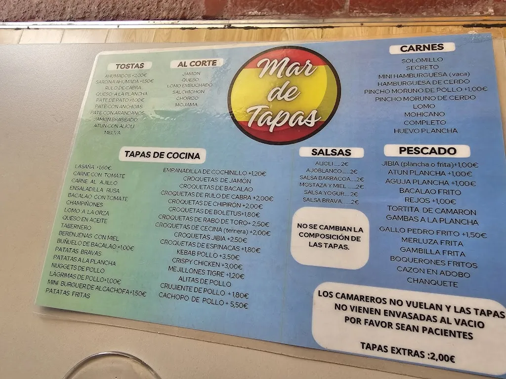 Menu_Cerveceria Mar De Tapas_Benahadux_image_1