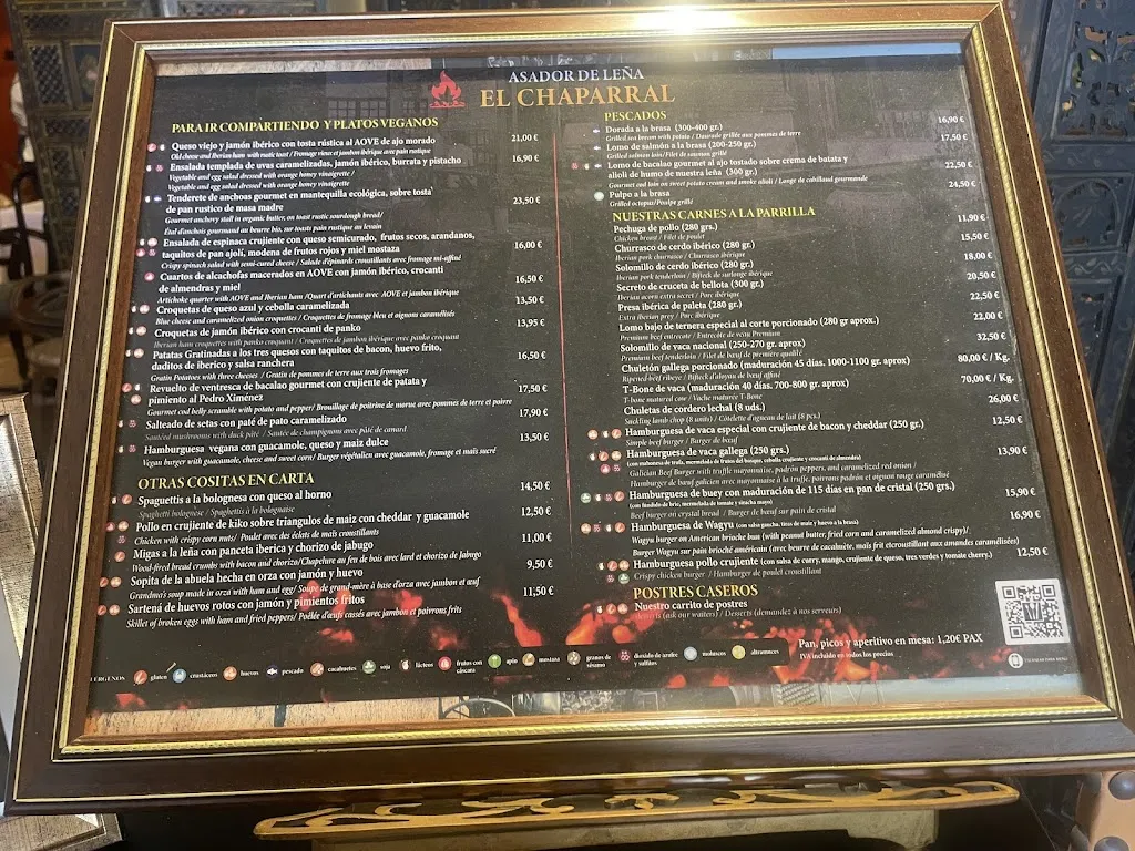 Menu_Asador de leña El Chaparral_Carrión de los Céspedes_image_3