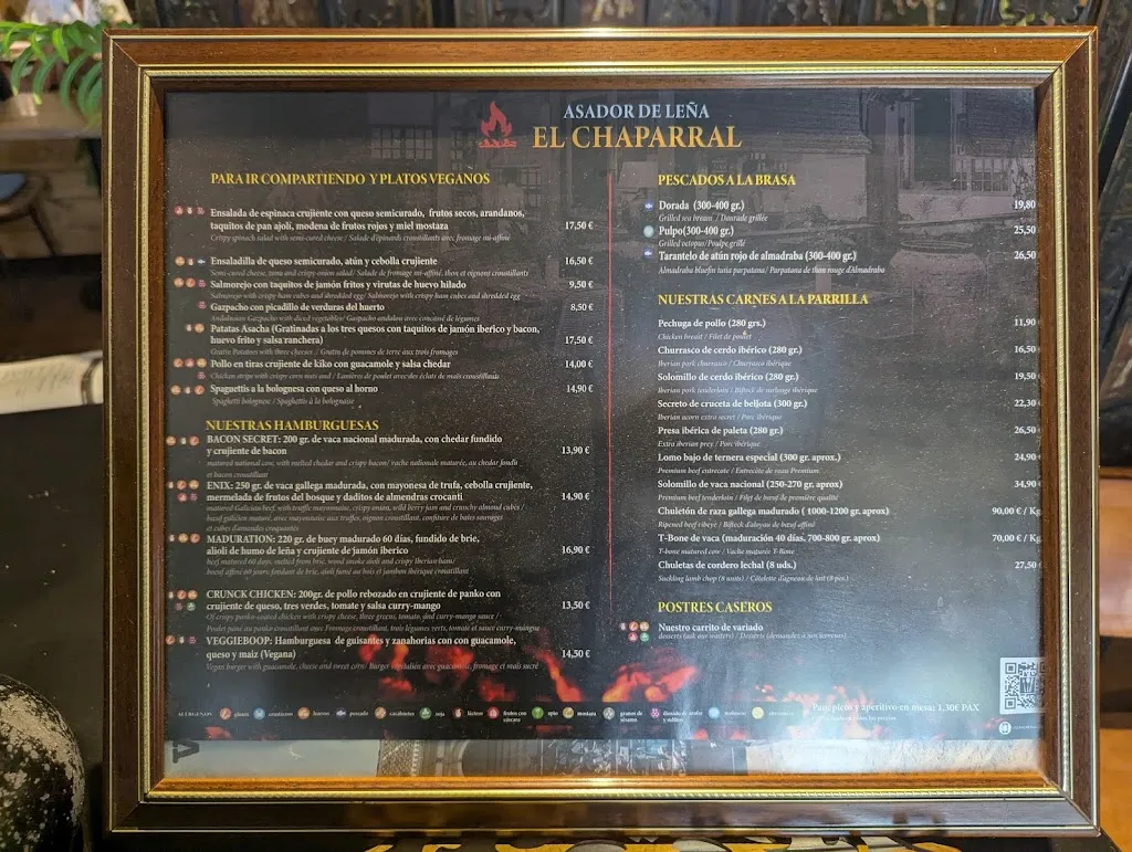 Menu_Asador de leña El Chaparral_Carrión de los Céspedes_image_4
