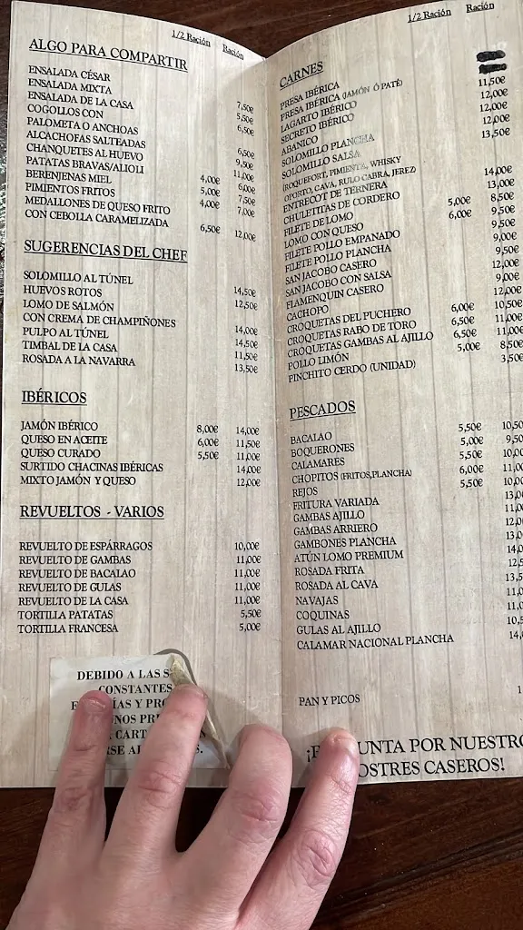 Menu_Restaurante El Túnel Repostería Cano & Pérez_Casariche_image_1