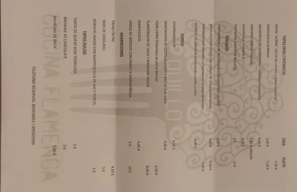 Menu_Quillo - cocina flamenca_Castilleja de Guzmán_image_1