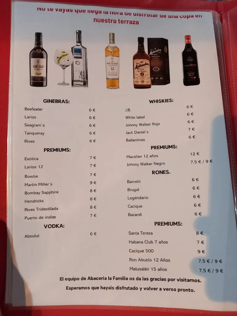 Menu_Bar Abacería La Familia_Castilleja de Guzmán_image_3