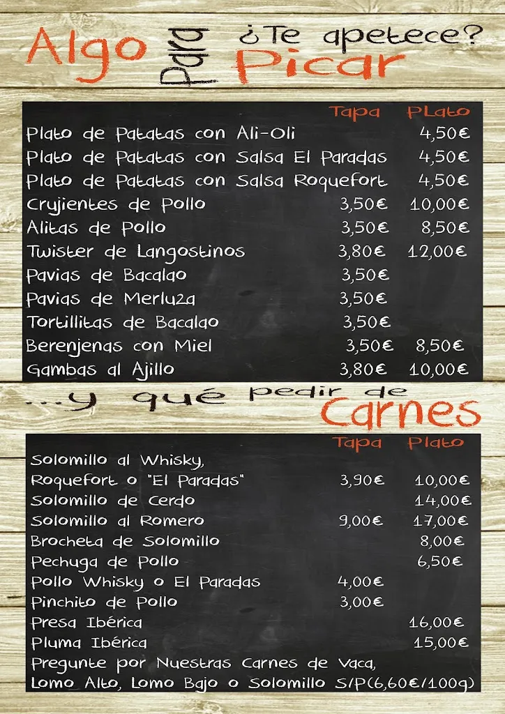 Menu_Bar restaurante El Paradas_Castilleja de Guzmán_image_1