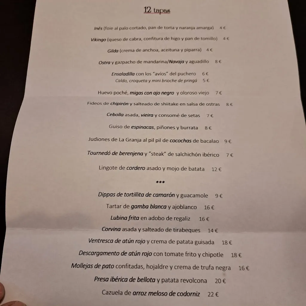 Menu_12 Tapas_Castilleja de Guzmán_image_4