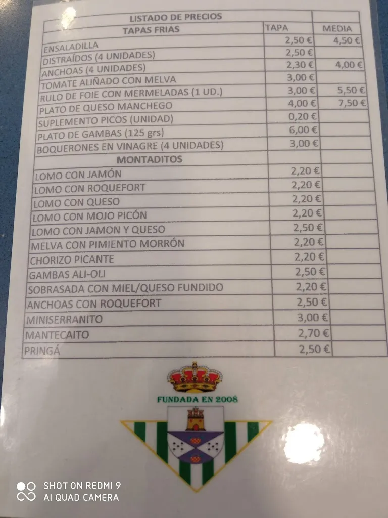 Menu_Peña Bética Castilleja de Guzmán_Castilleja de Guzmán_image_1