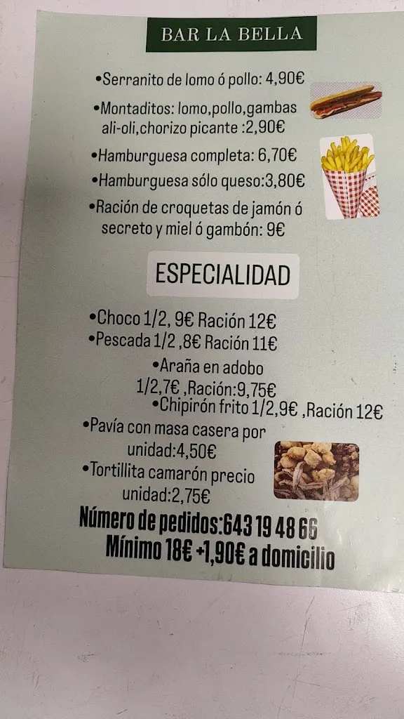 Menu_Restaurante LaBella_Castilleja de Guzmán_image_1